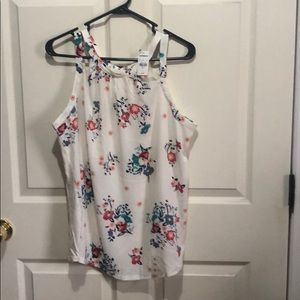 Floral Shell - off white/coral/teal